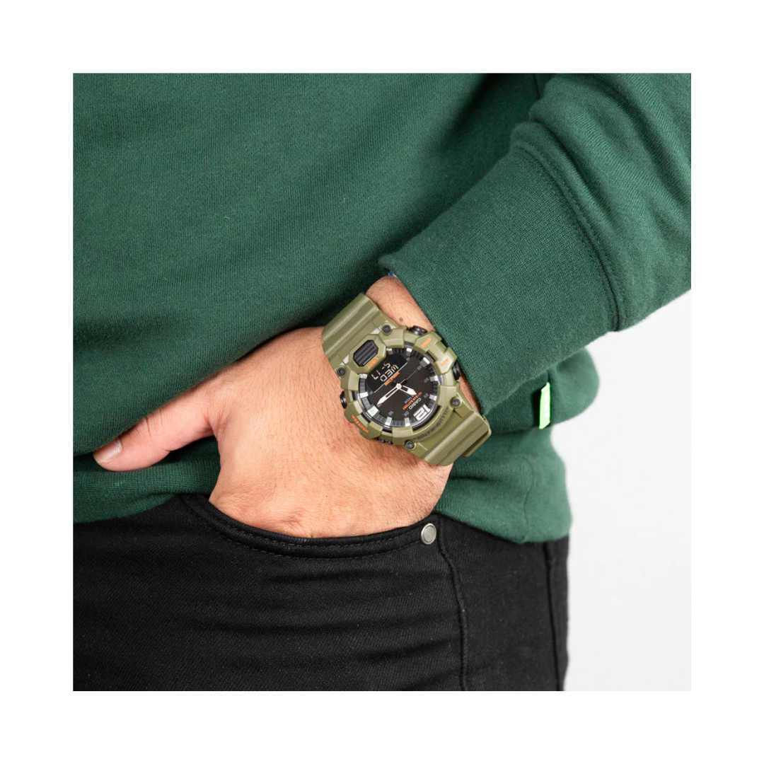 Reloj Casio Unisex Deportivo HDC-700-3A2 Verde Oliva Doble Hora