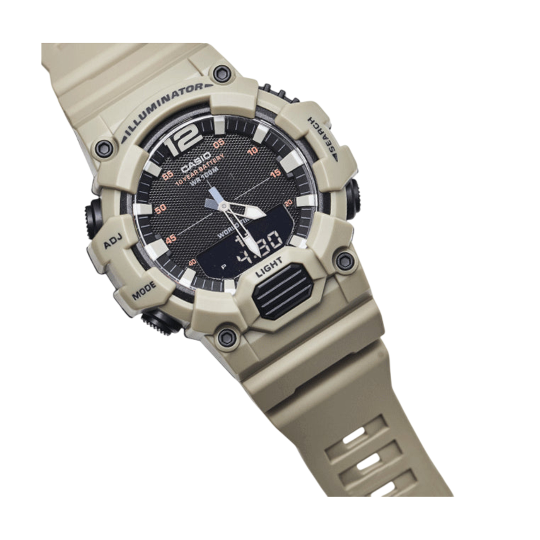 Reloj Casio Para Hombre Deportivo HDC-700-3A3 Verde Caqui Doble Hora