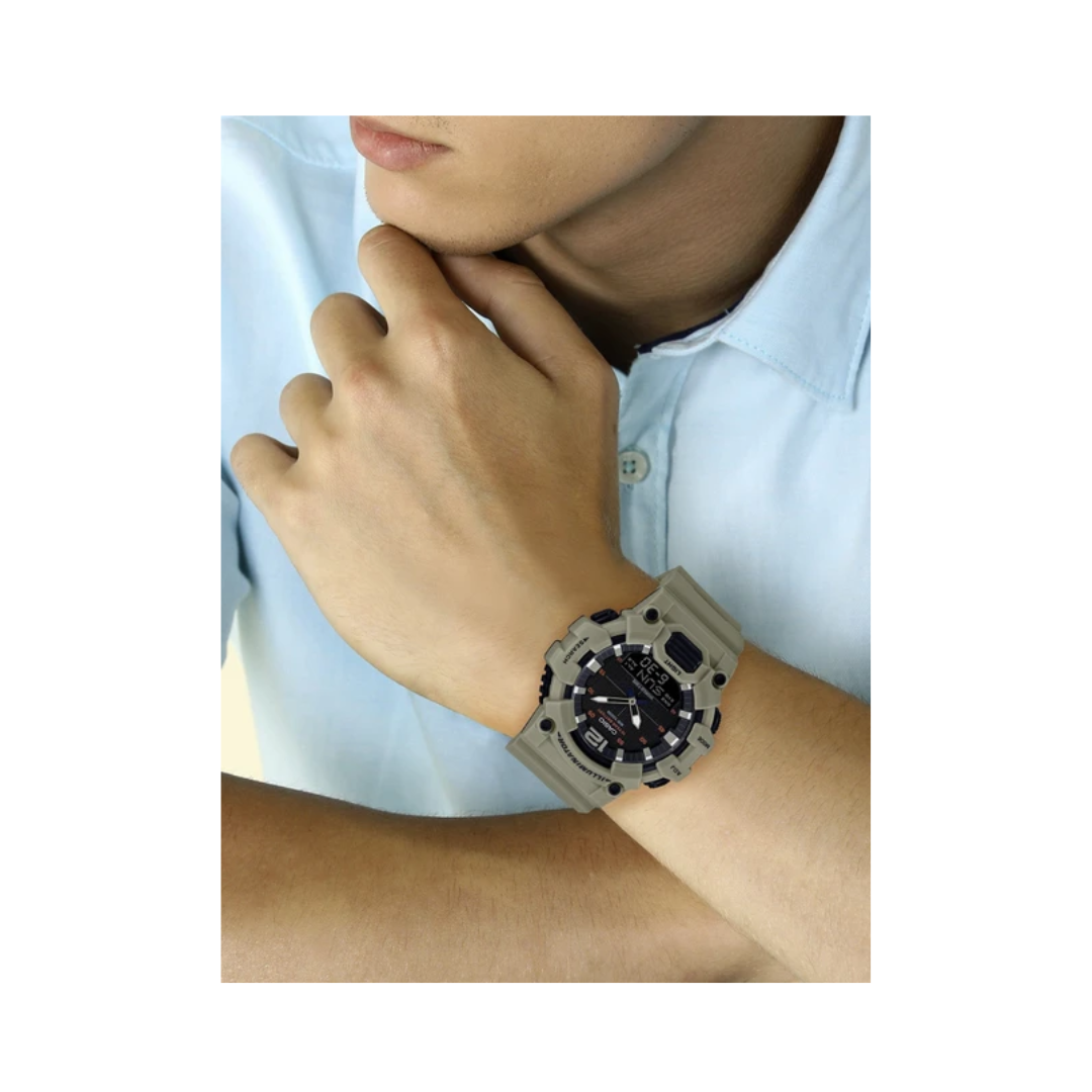 Reloj Casio Para Hombre Deportivo HDC-700-3A3 Verde Caqui Doble Hora