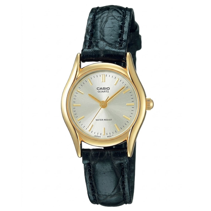 Reloj Casio Para Mujer Elegante LTP-1094Q-7ARDF Esfera Plateada Con Detalles Dorados