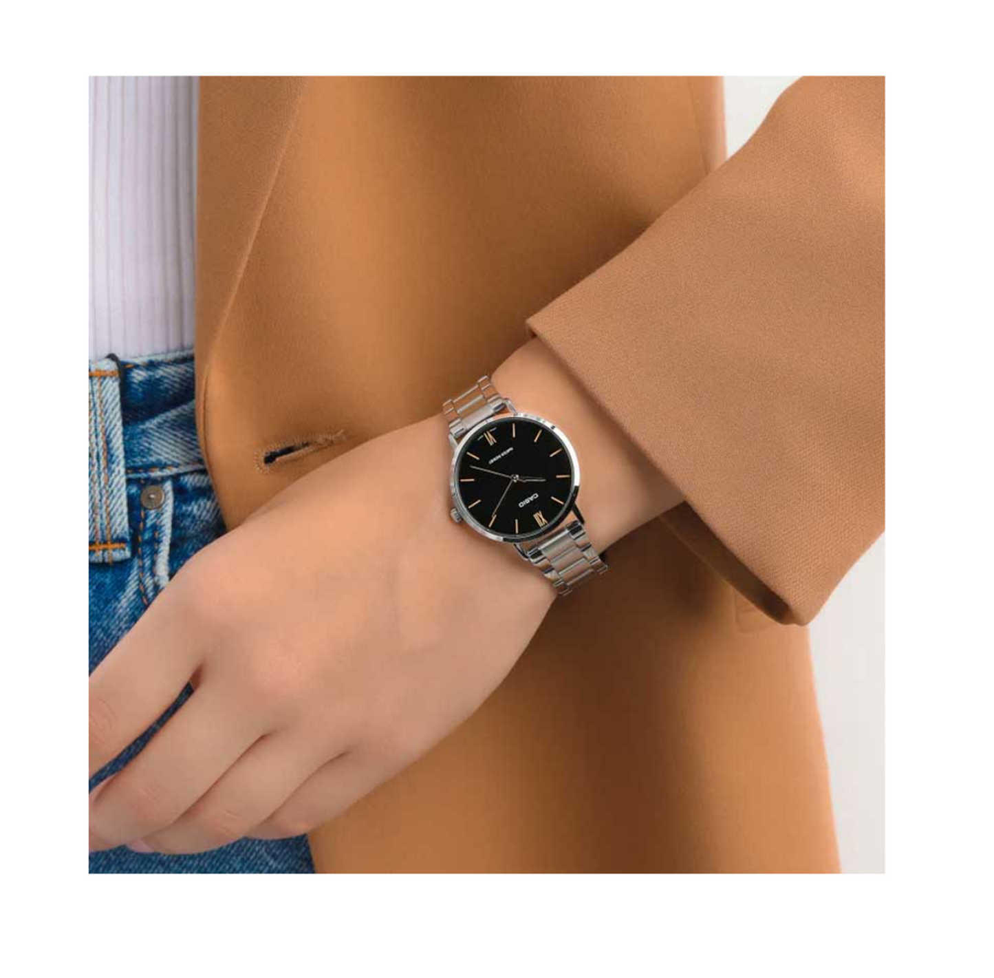 Reloj Casio LTP-VT01D-1B Para Mujer Plateado