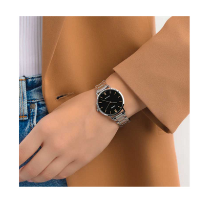 Reloj Casio LTP-VT01D-1B Para Mujer Plateado