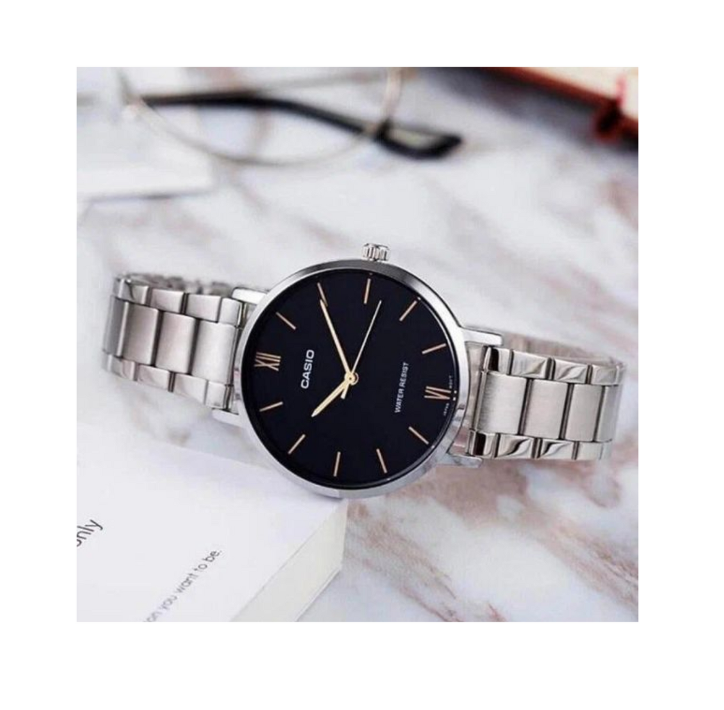 Reloj Casio LTP-VT01D-1B Para Mujer Plateado