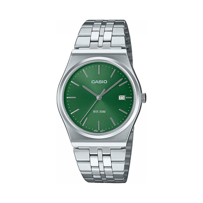 Reloj Casio MTP-B145D-3A Plateado Verde Para Caballero