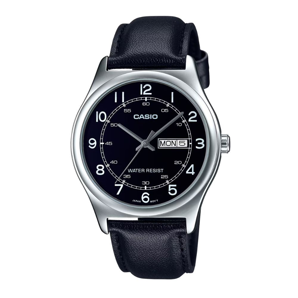 Reloj Casio MTP-V006L-1B2U Cuero Negro Para Hombre