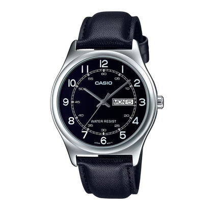 Reloj Casio MTP-V006L-1B2U Cuero Negro Para Hombre