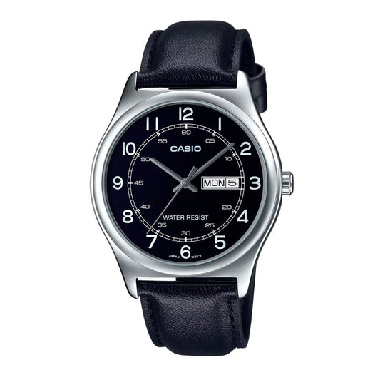 Reloj Casio MTP-V006L-1B2U Cuero Negro Para Hombre