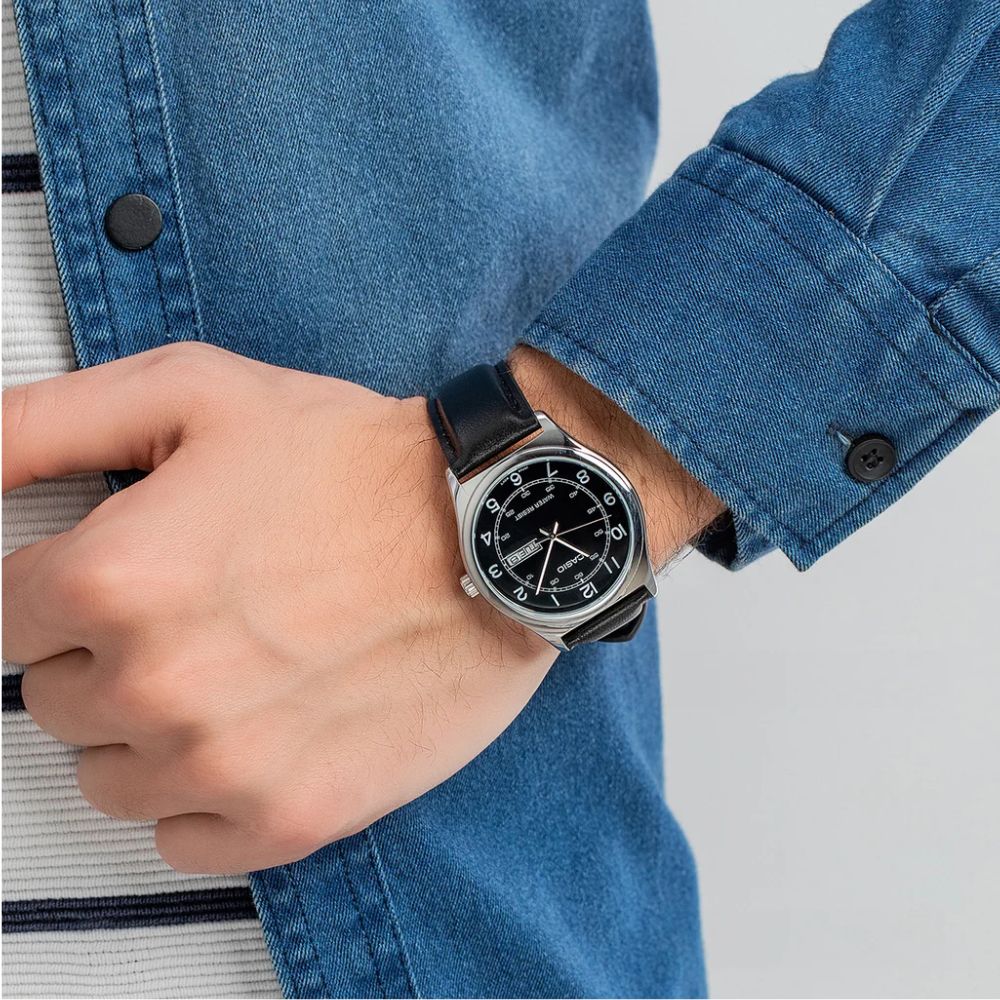 Reloj Casio MTP-V006L-1B2U Cuero Negro Para Hombre
