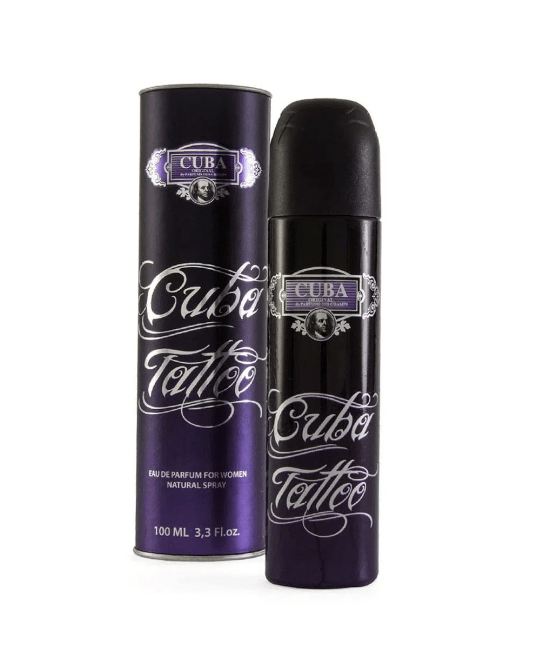 Perfume Cuba Tattoo Mujer Dama 3.4Oz 100Ml Morado