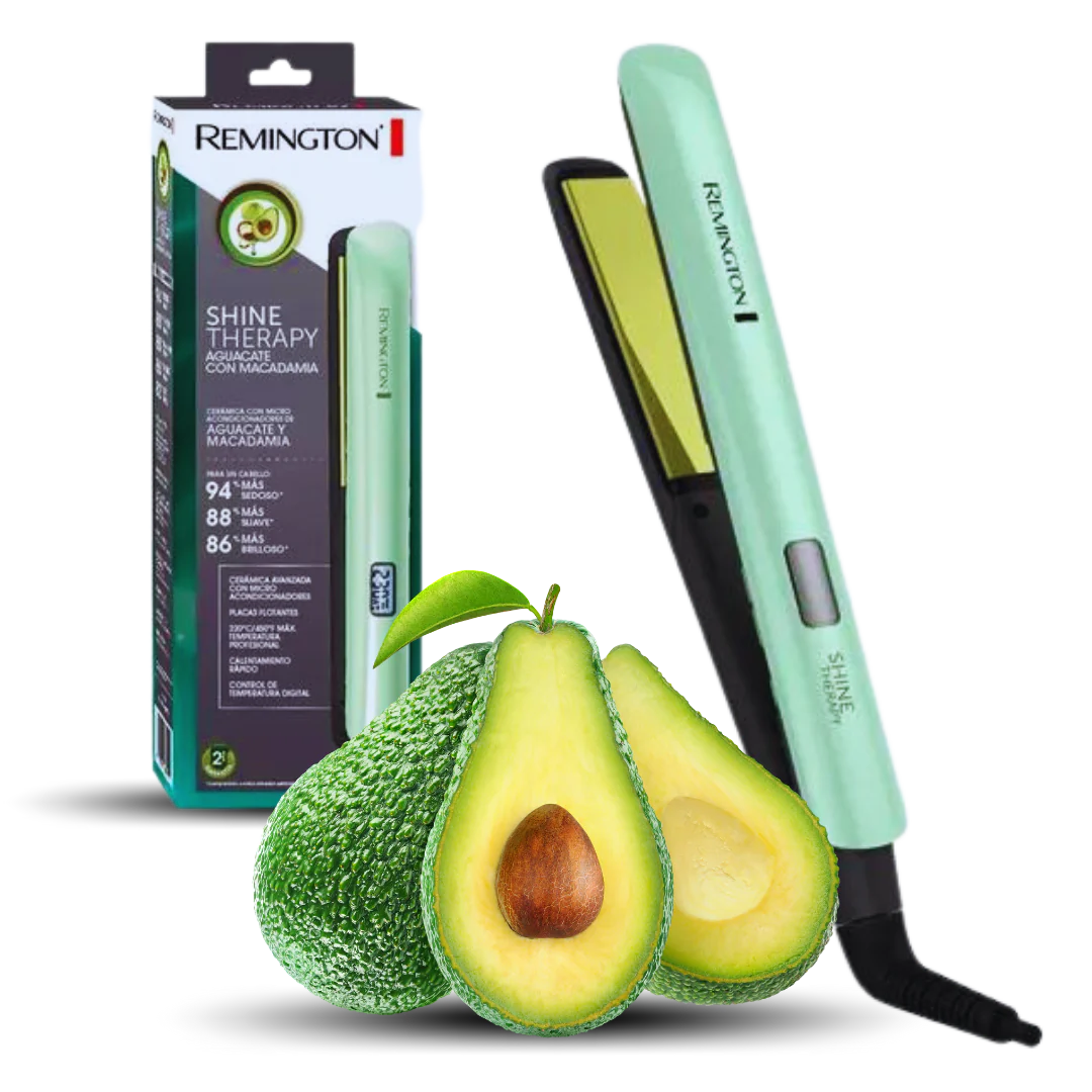 Plancha Remington Alisadora Shine Therapy Aguacate S9960