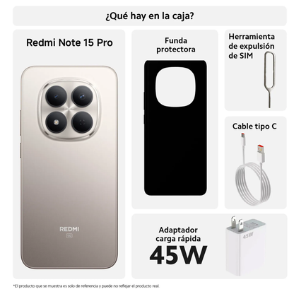 Celular Redmi Note 15 Pro 256GB 8RAM Negro 4G