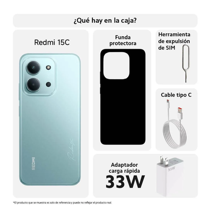 Celular Xiaomi Redmi 15C 128GB 4+4RAM Verde