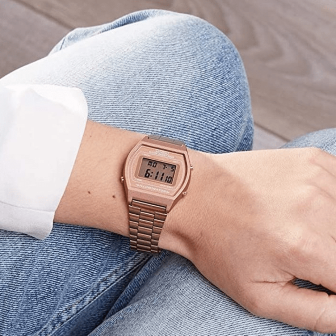 Reloj Casio B-640WC-5A Retro Para Mujer Rosa