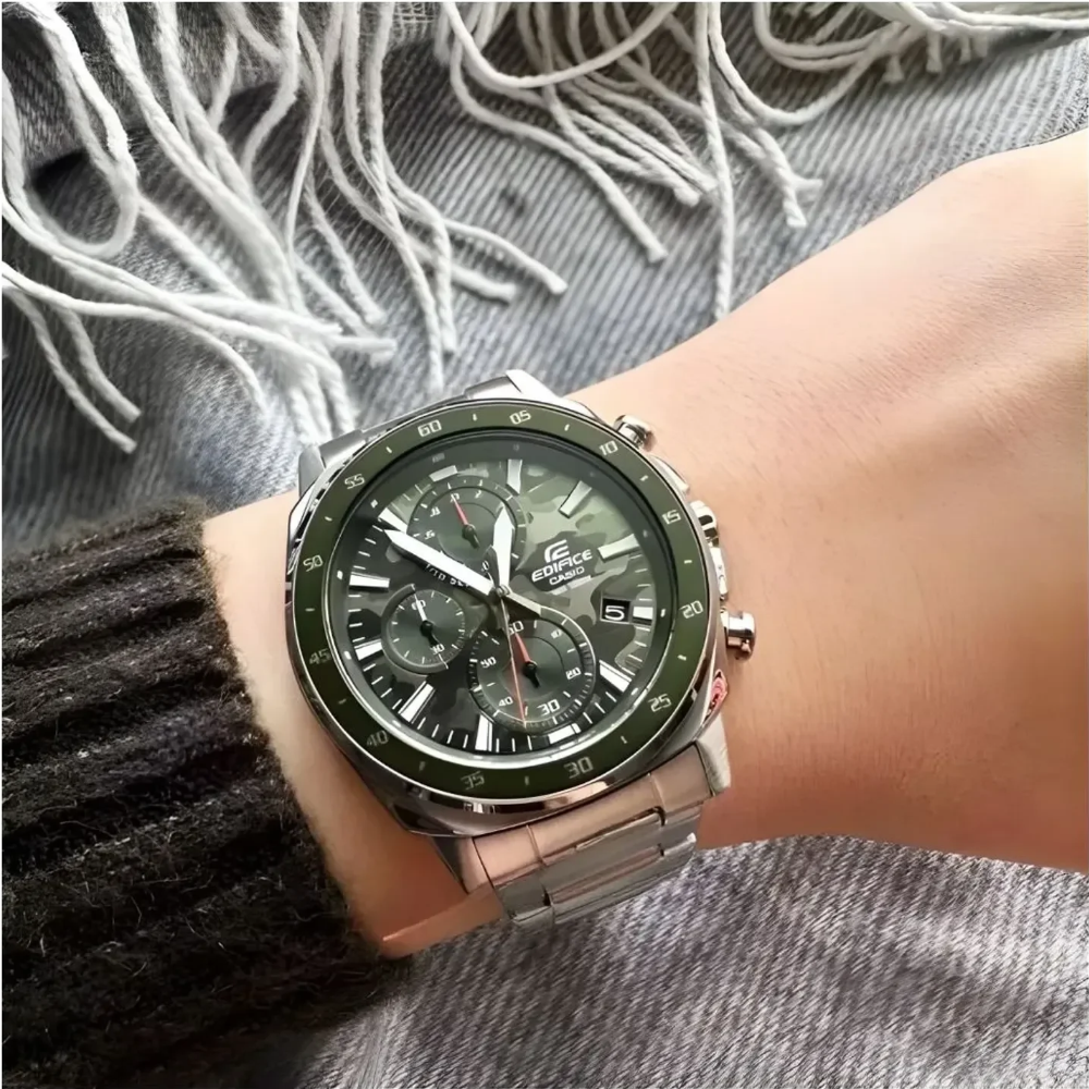 Reloj Casio Edifice Cronógrafo para Hombre en Acero EFV-600D-3CV