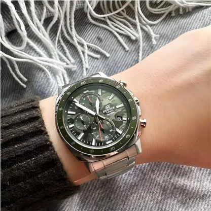 Reloj Casio Edifice Cronógrafo para Hombre en Acero EFV-600D-3CV