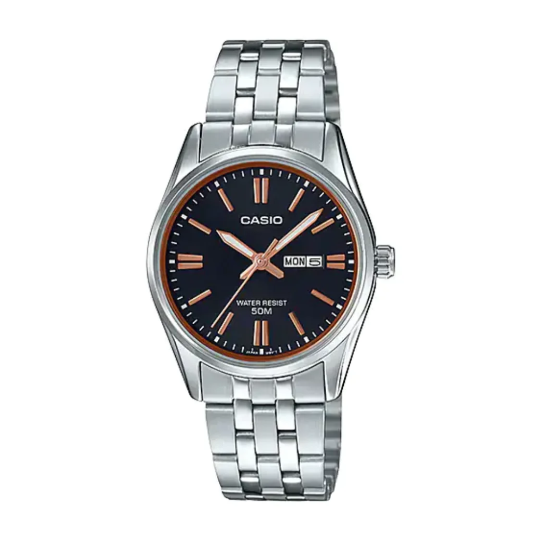 Reloj Casio LTP-1335D-1A2 En Acero Para Dama