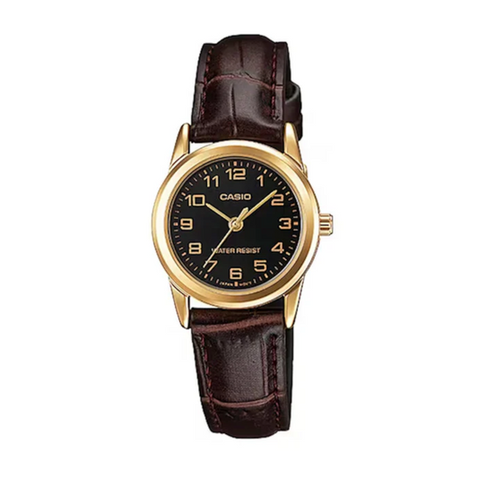 Reloj Casio LTP-V001GL-1B En Cuero Para Mujer