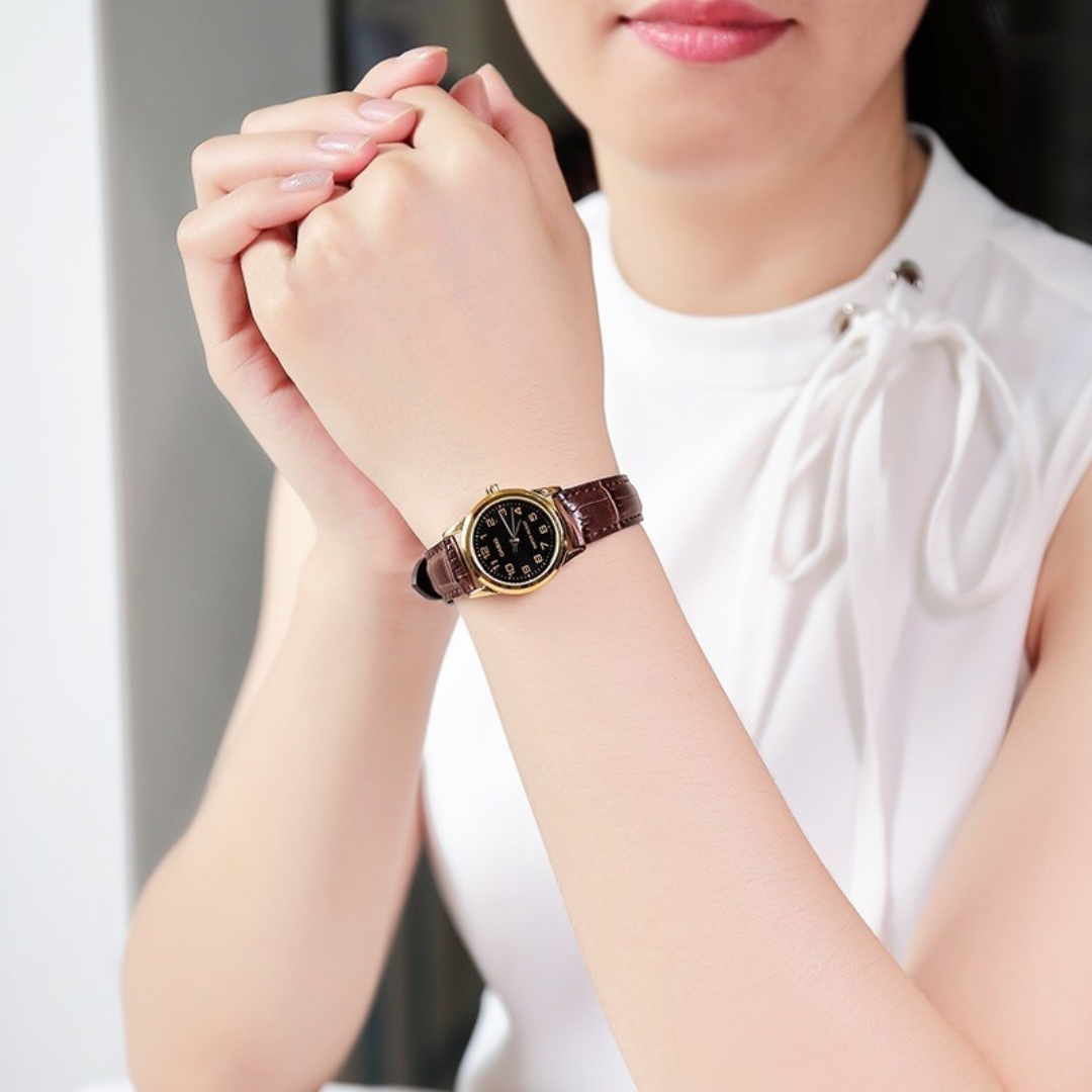 Reloj Casio LTP-V001GL-1B En Cuero Para Mujer