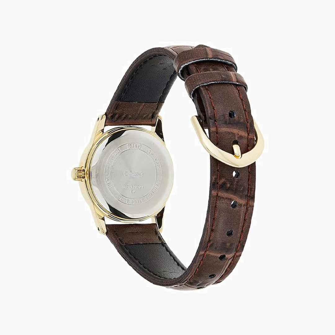 Reloj Casio LTP-V001GL-1B En Cuero Para Mujer