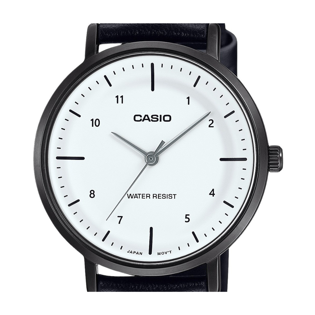 Reloj Casio LTP-VT03BL-7B En Cuero Para Mujer