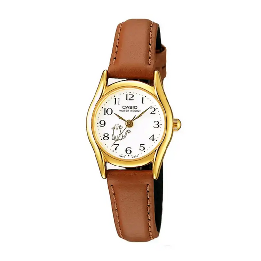 Reloj Casio Ltp-1094q-7b8rdf En Cuero Para Mujer