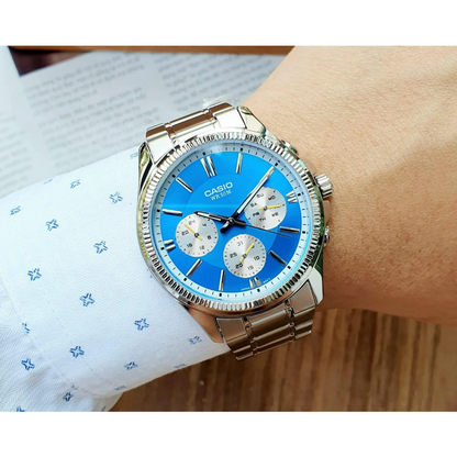 Reloj Casio MTP-1375D-2A2 En Acero Para Hombre
