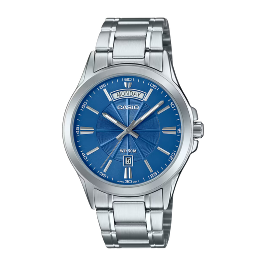 Reloj Casio MTP-1381D-2A En Acero Para Hombre Elegante
