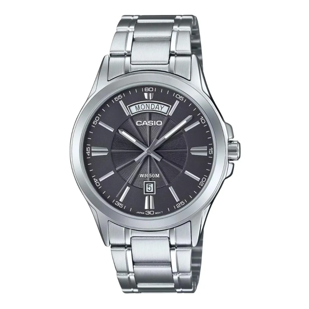 Reloj Casio MTP-1381D-8A En Acero Para Hombre Elegante