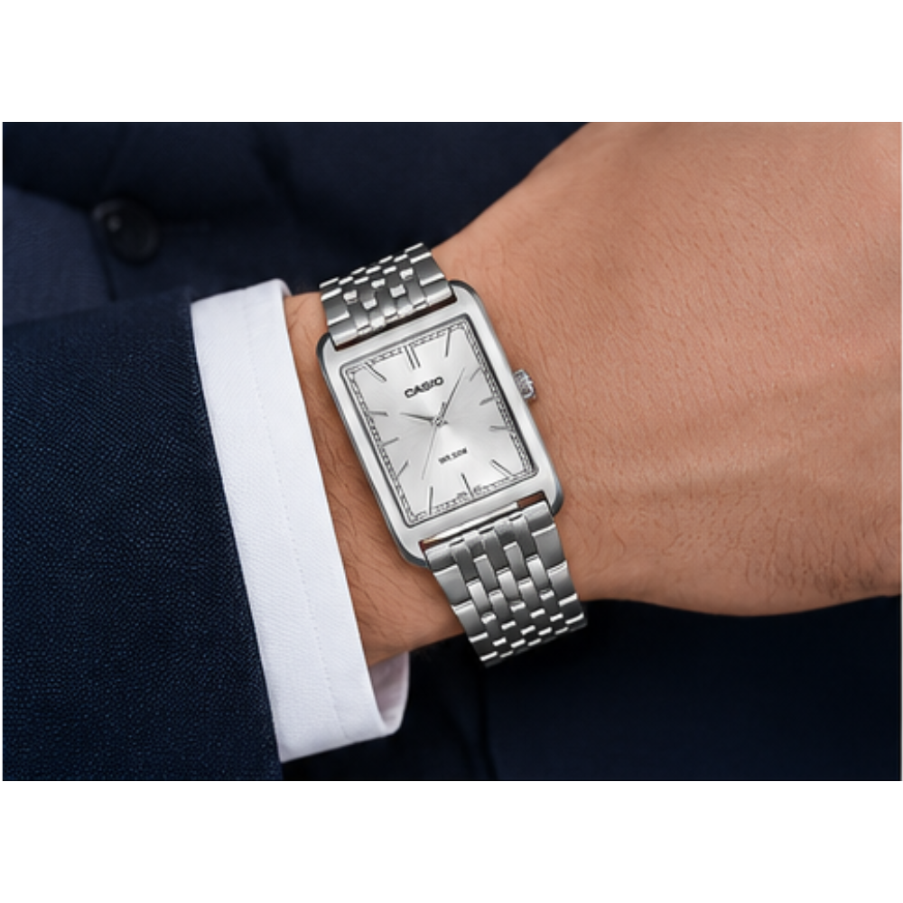Reloj Casio MTP-B215D-7AV En Acero Retro Para Hombre