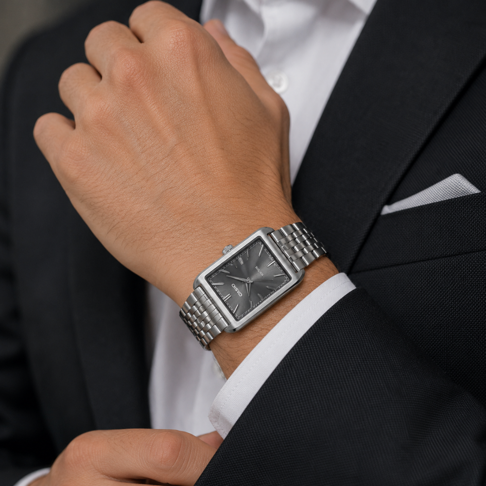 Reloj Casio MTP-B215D-8AV En Acero Retro Para Hombre