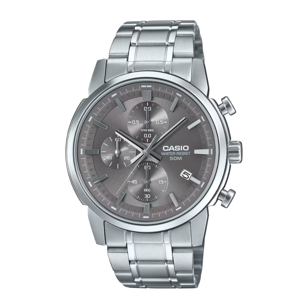 Reloj Casio MTP-E510D-8A En Acero Elegante Para Hombre