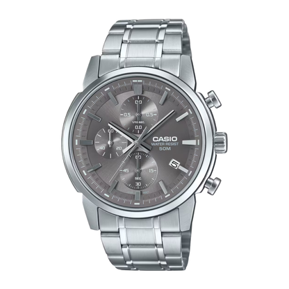 Reloj Casio MTP-E510D-8A En Acero Elegante Para Hombre