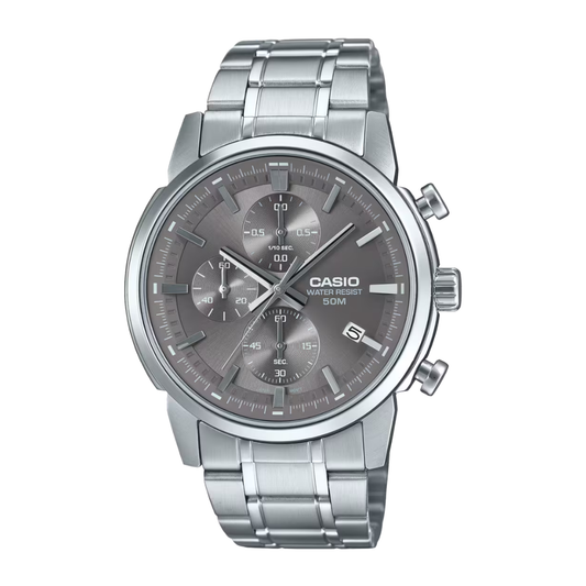 Reloj Casio MTP-E510D-8A En Acero Elegante Para Hombre
