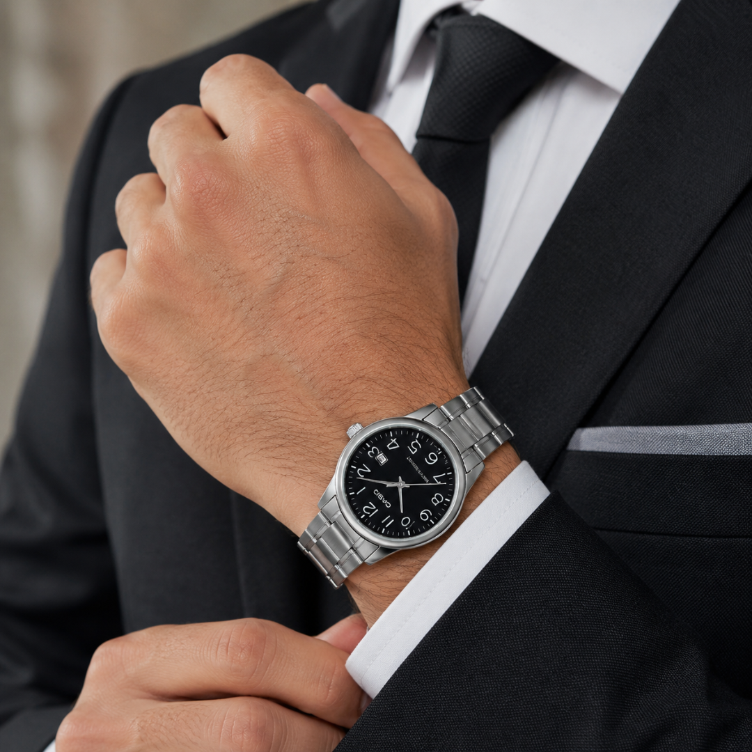 Reloj Casio MTP-V002D-1B En Acero Elegante Para Hombre