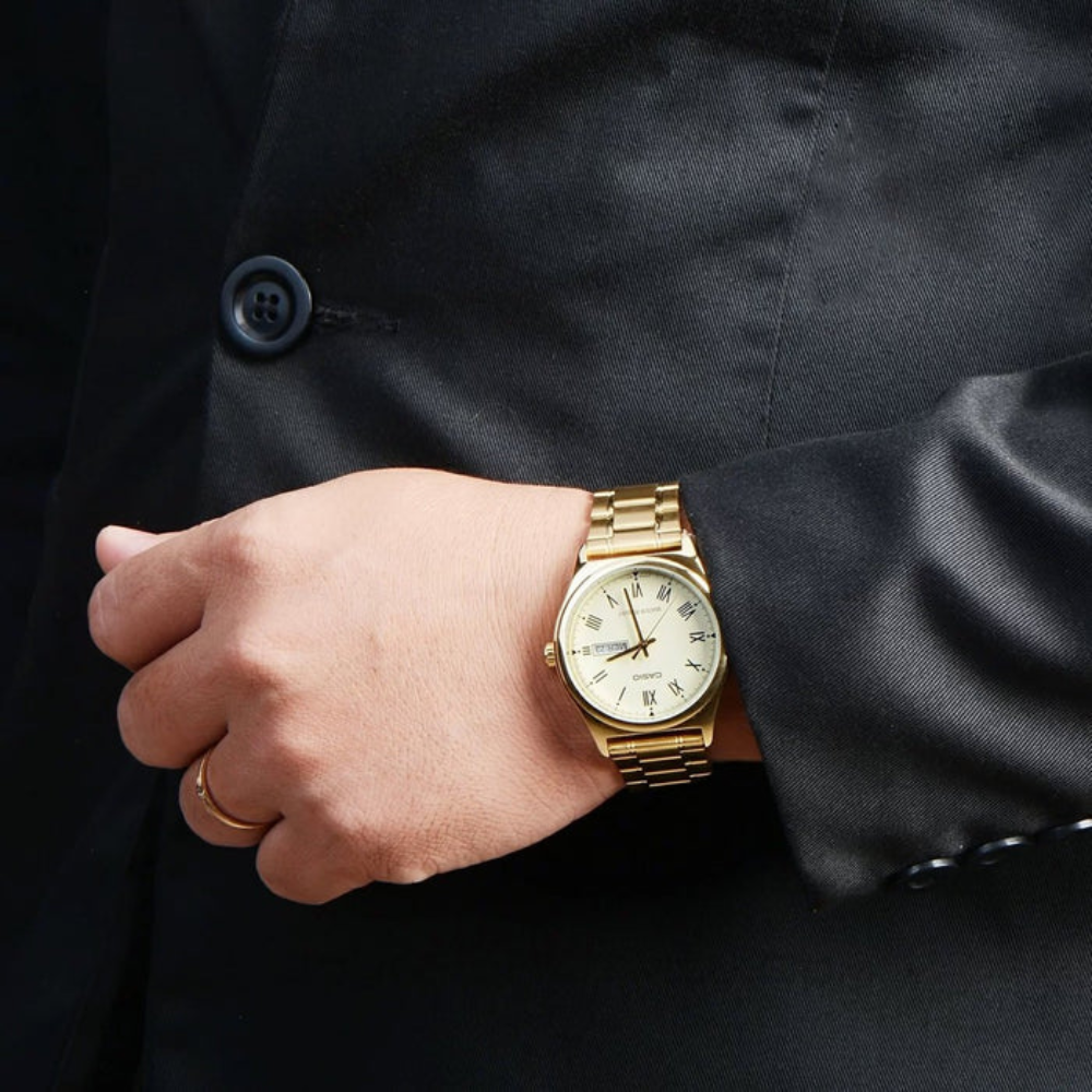 Reloj Casio MTP-V006G-9B En Acero Dorado Para Hombre