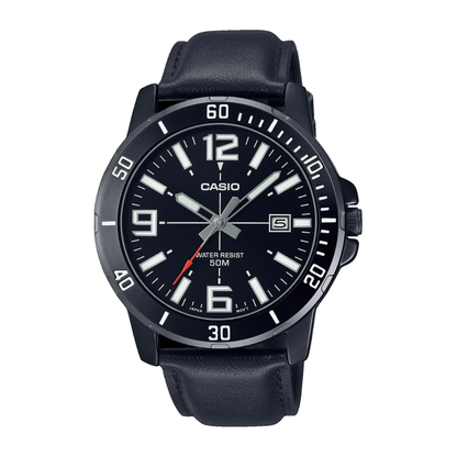 Reloj Casio MTP-VD01BL-1BV En Cuero Para Hombre