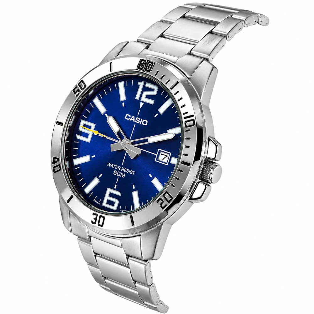 Reloj Casio MTP-VD01D-2B En Acero Elegante Para Hombre