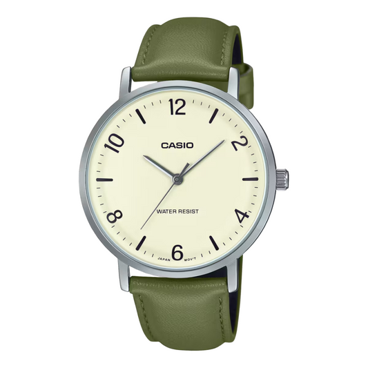Reloj Casio MTP-VT03L-7B En Cuero Para Hombre