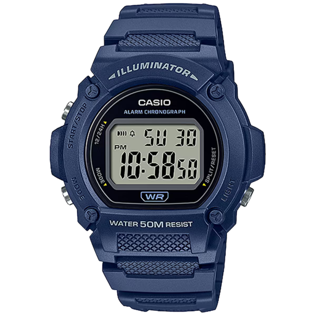 Reloj Casio W-219H-2AVDF Original Digital Deportivo Hombre - Azul