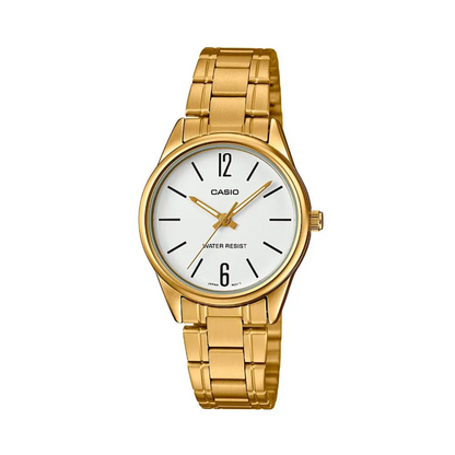 Reloj Casio ltp-v005g-7budf En Acero Para Dama - Dorado