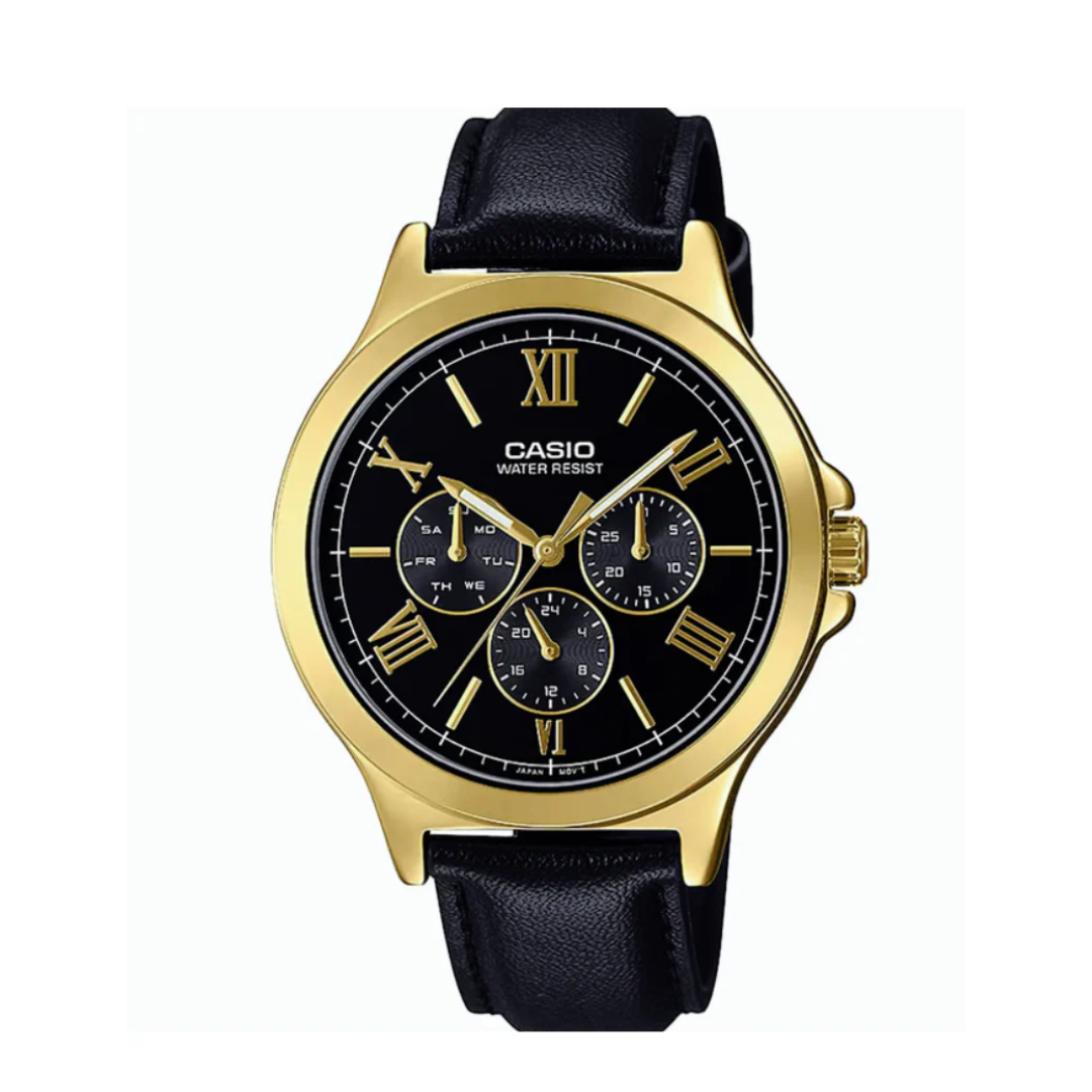 Reloj Casio mtp-v300gl-1audf Para Caballero Original - Elegante