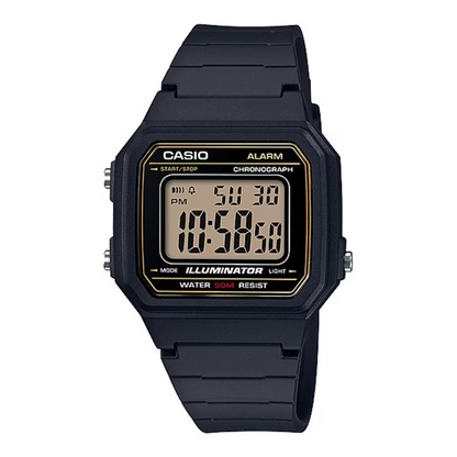 Reloj Casio w-217h-9avdf Original Unisex En Resina - Negro