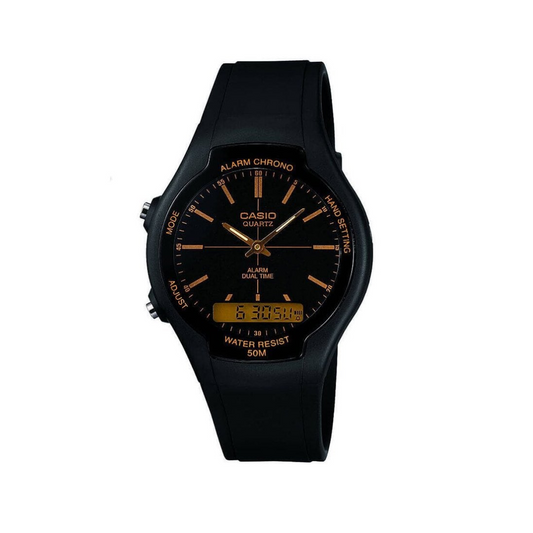 Reloj Casio AW-90H-9EV Para Hombre En Resina Negra