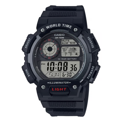 Reloj Casio Ae-1400wh-1avdf Original Para Hombre Resina - Negro