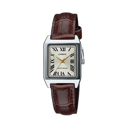Reloj Casio LTP-V007L-9B En Cuero Para Dama