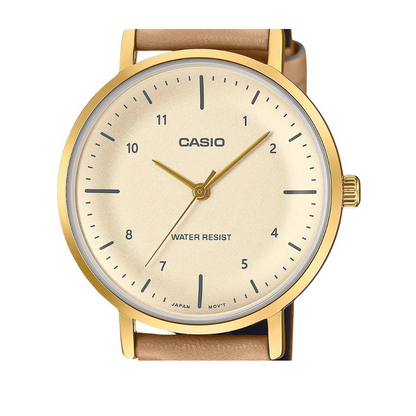 Reloj Casio LTP-VT03GL-4B En Cuero Para Mujer