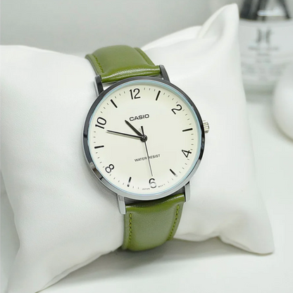 Reloj Casio MTP-VT03L-7B En Cuero Para Hombre