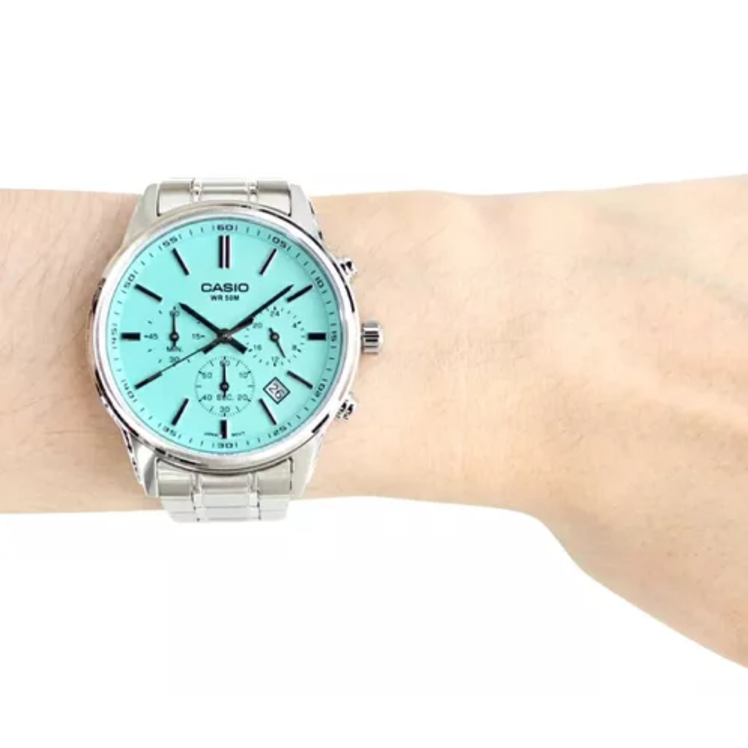 Reloj Casio Para Hombre En Acero MTP-E515D-2A2VDF