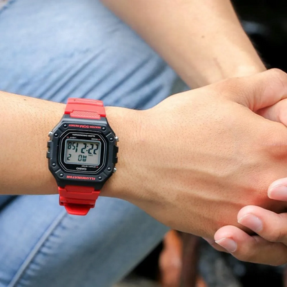Reloj Casio W-218H-4AVDF Original Digital Deportivo Hombre - Rojo