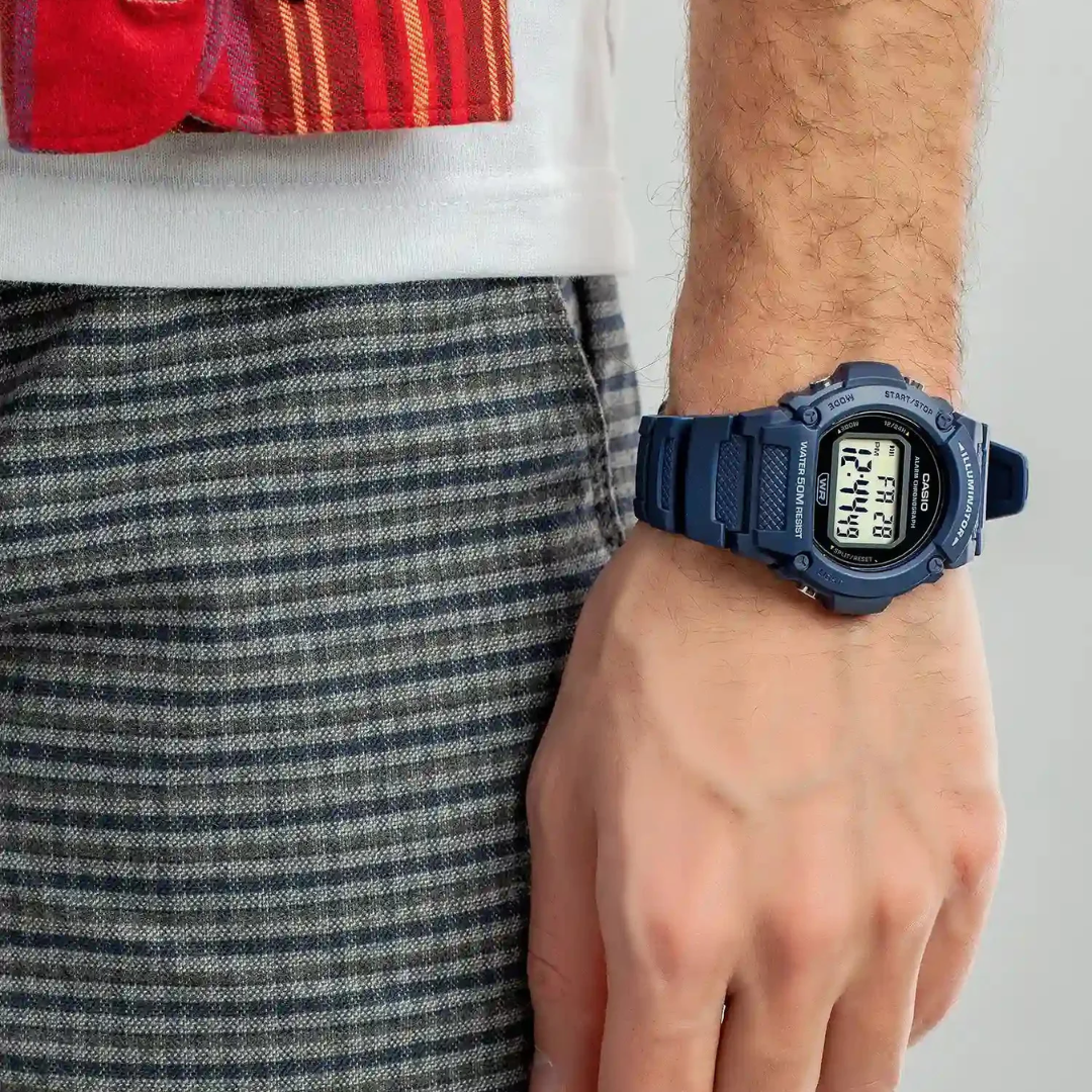 Reloj Casio W-219H-2AVDF Original Digital Deportivo Hombre - Azul